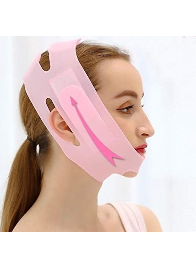 Silicone V-Face Lifting Mask, Ergonomic Facial Slimming Belt for Chin and Cheek Firming, Double Chin Reducer and Skin Tightening Bandage for Men and Women. - Image 3